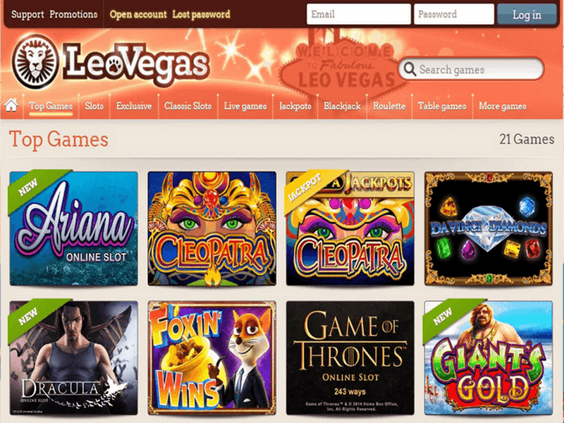 Leo Vegas Casino No Deposit Bonus